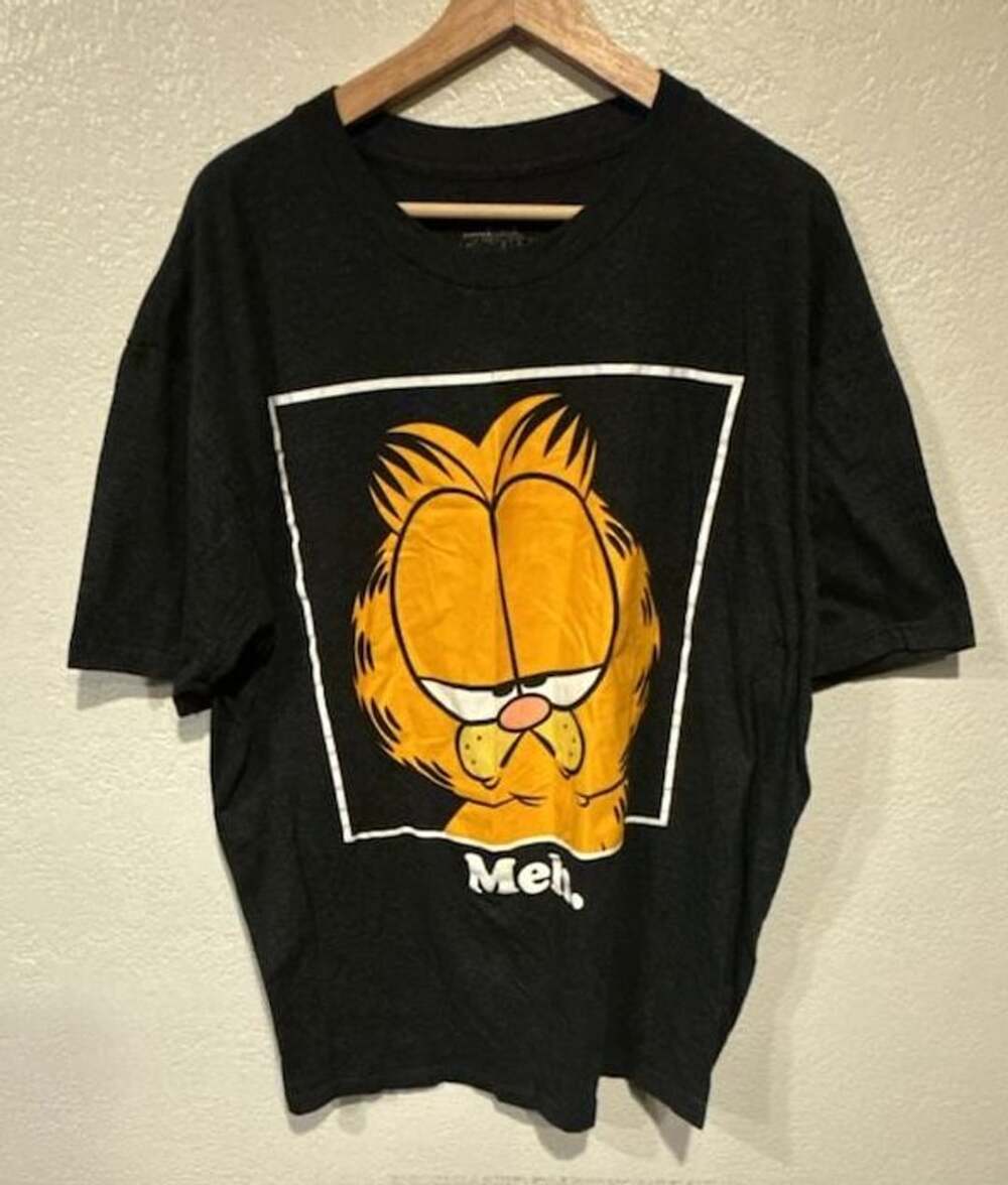 Garfield T-Shirt Size 2XLT Black Meh Character Graphic Tee